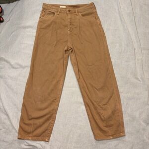 Anthropologie Pilcro The Breaker Pants 29 Tan Brown Slouchy Barrel Leg High Rise